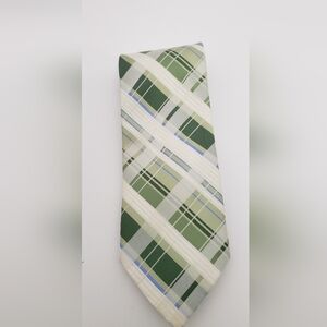 Men's City Of London Green Plaid Necktie